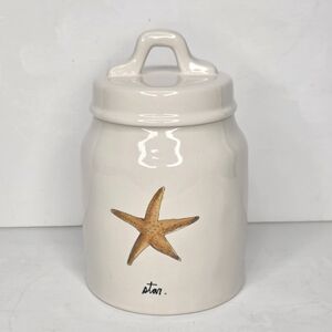 Rae‎ Dunn Starfish Ceramic Canister Beach Summer Theme HTF